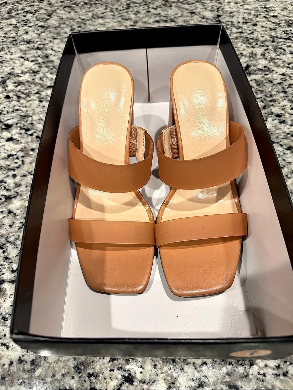 Nine West Gati 3 Heels Brown Heeled Sandals US 7 M